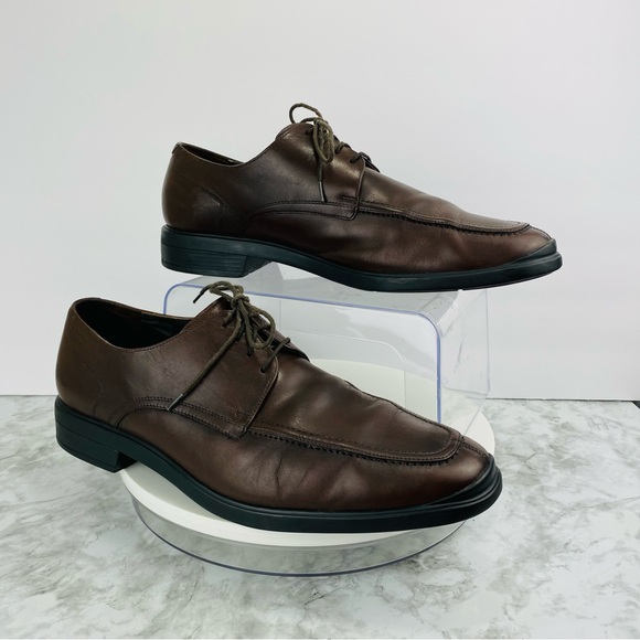 Cole Haan Leather Mens 13 M Dark Brown Square Split Toe Comfort Lace Up C10697 - Picture 10 of 10
